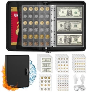 Coin Collection Book with 520 Pockets Coin Holders Coin Albums for Collectors... - Picture 1 of 7