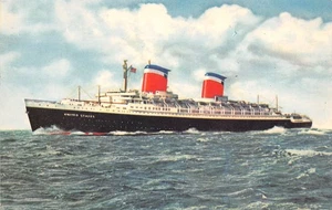 S.S. USA größter Luxusliner aller Zeiten in Amerika gebaut 50er Jahre Postkarte - Bild 1 von 4