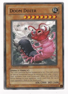 Yu-Gi-Oh! TCG Doom Dozer Gold Series GLD1-EN025 Limited Common - Image 1 of 2