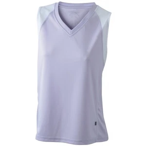 James & Nicholson Tank Womens XL Lilac White V-Neck Breathable Reflective Vest - Picture 1 of 23