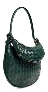 bottega veneta gemelli intrecciato Medium Hobo Green Shoulder Handbag NEW - Picture 1 of 16