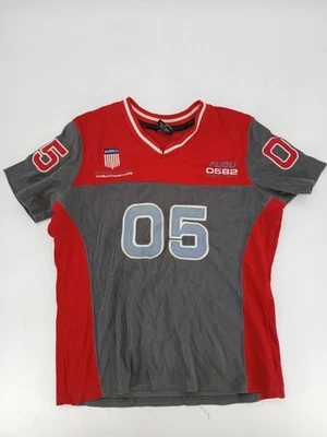 Camiseta deportiva de fútbol vintage de los años 2000 Y2K FUBU activa juvenil talla mediana Foto 1 de 4