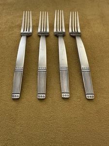 Lisa Jenks PINS (4) Dinner Forks  Stainless Steel Flatware - Picture 1 of 7