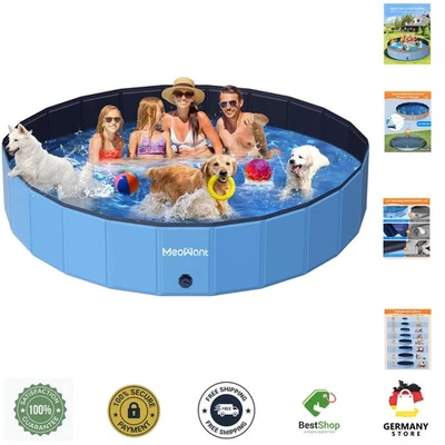 Faltbarer Hundepool 246cm PVC Tragbar Rutschfest Wasserspaß Außen & Innen groß - Bild 1 von 4