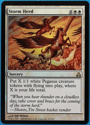 Storm Herd FOIL Guildpact NM White Rare MAGIC MTG CARD (ID# 500554) ABUGames - Image 1 of 2