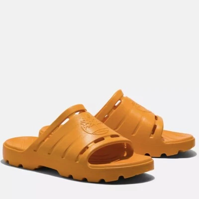 Unisex Timberland M9/W11 GET OUTSLIDE Slide Medium Deep Orange Slippers Casual - Image 1 of 4