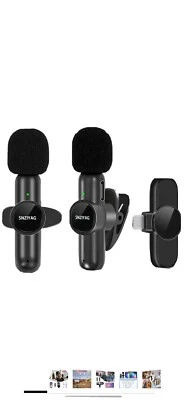 2X Wireless Lavalier Microphone For Phone Android iPhone Vlog Live Stream Mic - Image 1 of 4