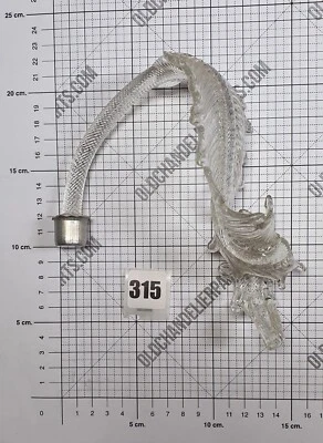 Hoja rizada de cristal transparente de Murano veneciano Foto 1 de 4