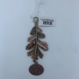 Oak Leaf Copper Colored Christmas Tree Ornament Decoration Fall Autumn - Picture 1 of 6