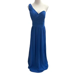 Bill Levkoff Size 10 Blue One Shoulder Ball Gown Special Occasion Formal Dress - Picture 1 of 7