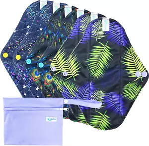 Reusable Menstrual Pads - Bamboo Menstrual Cloth Pads | Light Incontinence Pads - Picture 1 of 12