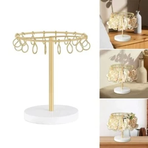 Round Base Claw Clip Holder 16Pcs Hooks Hair Jewelry Organizer Dressing Table - Picture 1 of 12