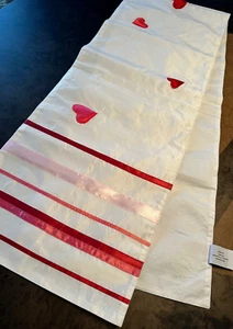 RIDGEFIELD HOME HEART STRIPE VALENTINES TABLE RUNNER 13" X 70" - Picture 1 of 6