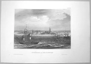 1856 Meyer print SUOMENLINNA AND HELSINKI, FINLAND, #16 - Picture 1 of 1