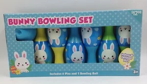 Easter Bunny Bowling Set Indoor & Outdoor Play Kids Fun Activity Game - Picture 1 of 3