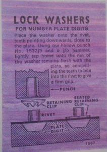 ARANDELAS DE FIJACIÓN DE DÍGITOS DE MATRÍCULA CLÁSICAS - NUEVO STOCK ANTIGUO - Imagen 1 de 2