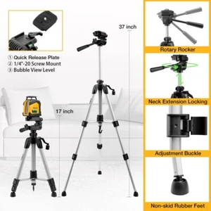 PREXISO 360 Laser Level 100Ft Dual Power Self Leveling Cross Line Laser W/Tripod - Picture 1 of 9