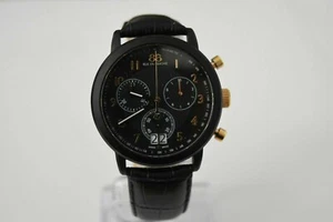 88 Rue Due Rhone Doble 8 Cuero Negro SS RG Cronógrafo $835 87WA130023 Reloj - Imagen 1 de 2