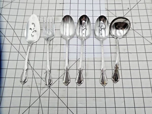 Oneidacraft Deluxe Stainless Flatware CHATEAU 6 Serving Pieces - Picture 1 of 5