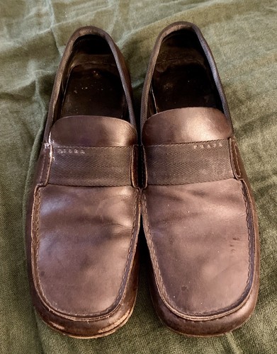 Mocassini Prada da uomo 11 marroni in pelle vintage