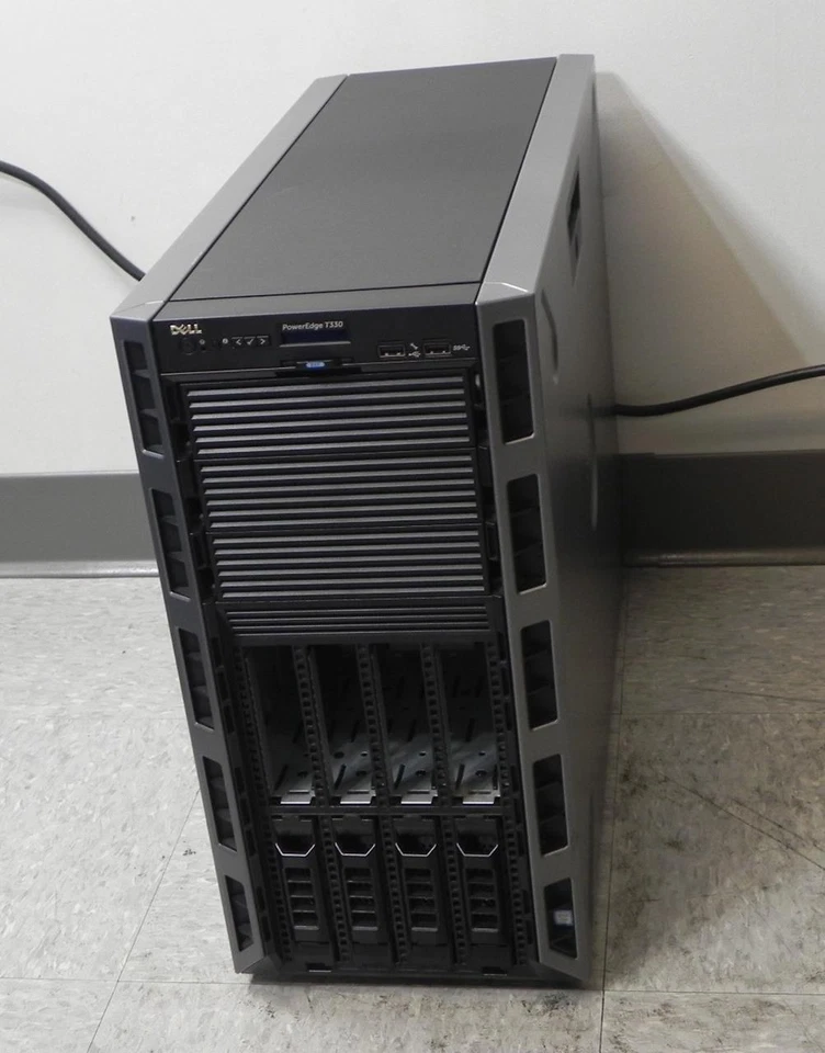DELL POWEREDGE T330 Intel Xeon E3-1230 V5 3.40GHZ NO HDD 32GB RAM PERC H330 - Image 1 of 4