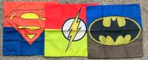 Superman~Batman~Flash Zippered Throw Pillow Cases Cover or Wall Hang *SET OF 3 - Picture 1 of 13