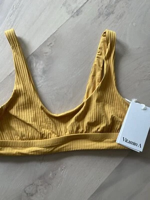 Nuevo con etiquetas Traje de Baño Top Vitamin A Damas Súper Sexy Amarillo Mostaza Talla 10/L $115 Foto 1 de 4
