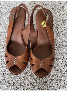 Kork-Ease Trisha Wedge Wrapped Leather Bed Comfort Shoes Womens size 6. - Picture 1 of 5