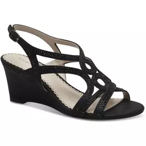 Charter Club Womens Kelsah Metallic Embellished Wedges Sandals BHFO 7816 - Picture 1 of 5