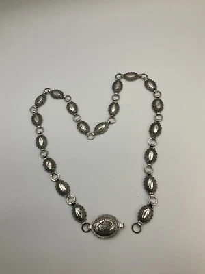 Sanford Sancrest Concho Silver Tone Vintage Navajo Native American Belt 34” - Image 1 of 4