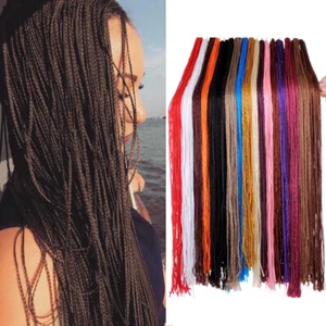 28" Thin Senegalese ZiZi Box Braid Crochet Micro Twist Synthetic Hair Extension - Picture 1 of 34