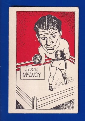 JOCK MCAVOY 1947 D CUMMINGS & SON FAMOUS FIGHTERS SWOP CARD #56 EX NO CREASES - Image 1 of 2