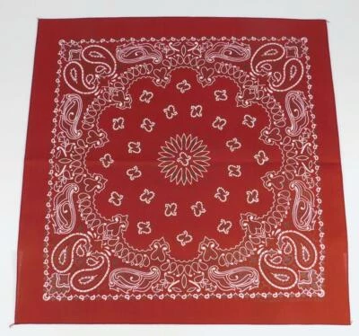 Bandana vintage Hav-A-Hank rojo borgoña cachemira ~ hecha en EE. UU. Foto 1 de 2