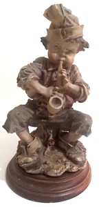 Gulliver's World - Junge spielt Horn - Skulptur/Figur - G.Armani, Vintage - Bild 1 von 4