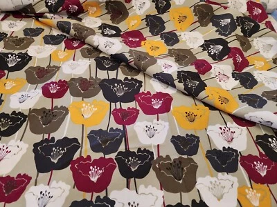 Perfect Poppy Cotton Fabric Ribert Kaufman 56 Wide By the Yard  - Image 1 of 2