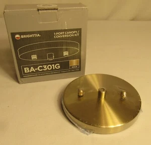 BRIGHTTIA 1-Port Canopy Conversion Kit BA-C301G Gold, 5" - NEW - Imagen 1 de 3