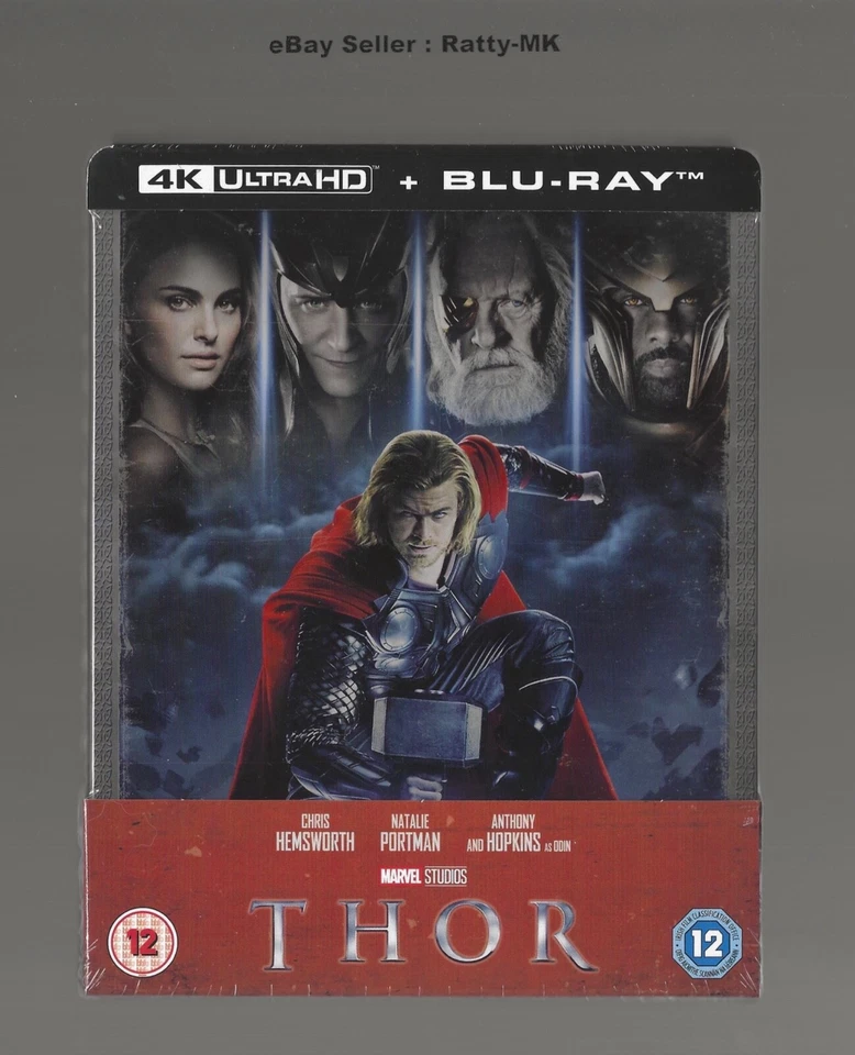 Thor - 4k Ultra HD 2d Blu-ray UK Steelbook Loki Marvel *in Hand
