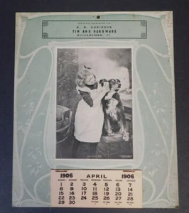 N B. Robinson Blech und Baumarkt 1906 Kalender Williamstown Vermont - Bild 1 von 10