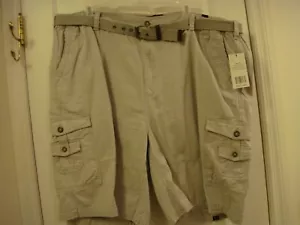 Herren Northpoint Cargo Shorts mit Gürtel elastische Seiten beige Größe 50 Ins 10" NEU - Bild 1 von 8