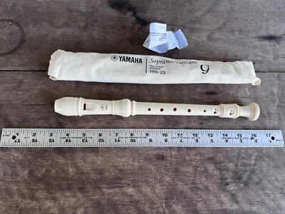 Yamaha Soprano Recorder Flute Baroque Fingering YRS-24B Ivory Instrument W/Bag - Image 1 of 4