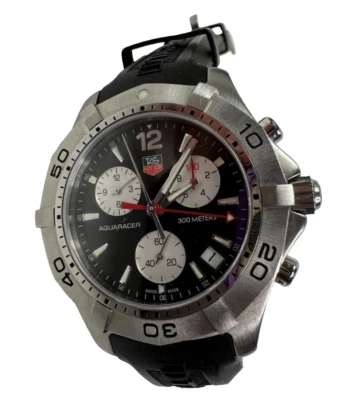 Tag Heuer Aquaracer 300M Men Chronograph Watch Sapphire Crystal CAF 1110.LF 5148 - Image 1 of 4