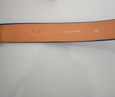 New PAUL SMITH HAWAIIAN FLORAL STRIPE Calf Leather Women's Belt 80/M 85/L 90/XL - Image 1 of 4