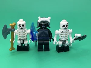 Lego Ninjago Lord Garmadon Golden Weapon Minifigure njo013 Njo008 Njo020 Skulkin - Picture 1 of 8