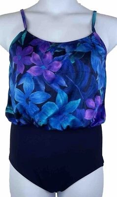 Traje de baño con blusa de una pieza Longitude Control de latitud Control de barriga DEFECTUOSO talla 10 Foto 1 de 4