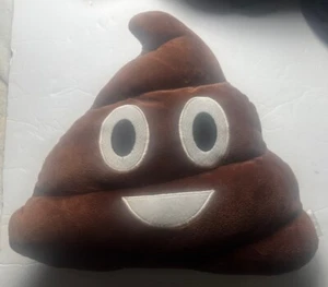 Poop Poo Emoji Plush Pillow Brown 11” x 12" - Foto 1 di 3