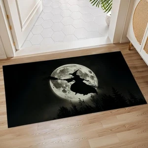 Halloween Witch Indoor Door Mat 17x29.5 Inch Floor Area Rug for Entryway Livi... - Picture 1 of 6