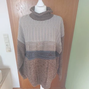 Pullover Herren Gr M Wollemix grau/braun/blau  - Bild 1 von 5