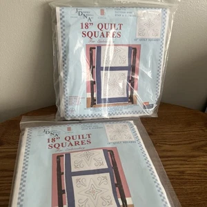 Quilt Squares 2 Packages Of 6 18"squares Jack Dempsey Embroidery Stars & Flowers - Picture 1 of 10