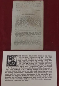 Page From Deuteronomy 33 Fourthteen Sunday After Trinity, Late 1700s Protestant - Picture 1 of 24