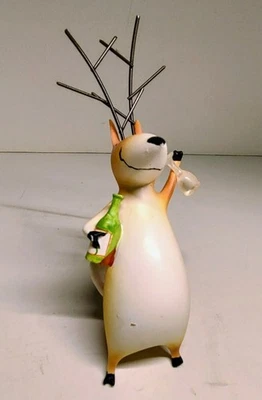 Caprichoso Blitzen Tapón Botella Reno, Decorativo Navidad Foto 1 de 4